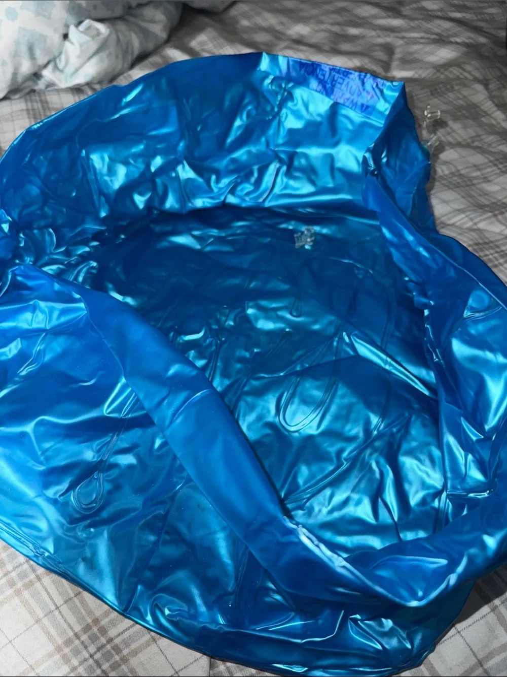 Avon Translucent Blue Inflatable Foot Soak Basin
